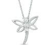 Thumbnail Image 1 of Diamond Accent Dragonfly Pendant in Sterling Silver