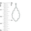 Thumbnail Image 2 of 0.25 CT. T.W. Diamond Scallop Marquise Drop Earrings in 10K White Gold