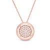 Thumbnail Image 0 of 0.20 CT. T.W. Composite Diamond Circle Pendant in 10K Rose Gold