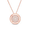 0.20 CT. T.W. Composite Diamond Circle Pendant in 10K Rose Gold