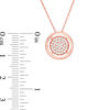 Thumbnail Image 1 of 0.20 CT. T.W. Composite Diamond Circle Pendant in 10K Rose Gold