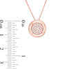 0.20 CT. T.W. Composite Diamond Circle Pendant in 10K Rose Gold