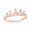 Thumbnail Image 0 of 0.085 CT. T.W. Diamond Tiara Ring in 10K Rose Gold