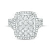 Thumbnail Image 1 of 1.00 CT. T.W. Composite Diamond Rectangular Frame Ring in Sterling Silver