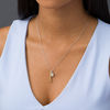 Thumbnail Image 2 of Diamond Accent Paw Print and Dog Bone Pendant in Sterling Silver and 14K Gold Plate