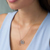 Thumbnail Image 2 of Diamond Accent Cut-Out Cat Rectangle and "I Heart CATS" Disc Pendant in Sterling Silver and 14K Rose Gold Plate