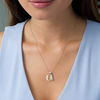 Thumbnail Image 2 of 0.06 CT. T.W. Diamond Cut-Out Cat Disc and Cat Outline Pendant in Sterling Silver and  14K Gold Plate