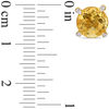 Thumbnail Image 3 of 8.0mm Citrine and Diamond Accent Stud Earrings in 10K Gold