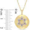 Thumbnail Image 4 of 0.04 CT. T.W. Diamond Star of David Circle Locket in Sterling Silver with Yellow Rhodium
