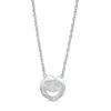 Thumbnail Image 0 of Diamond Accent Smiley Face with Heart-Eyes Necklace in Sterling Silver