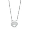 Thumbnail Image 0 of Diamond Accent Smiley Face with Heart-Eyes Necklace in Sterling Silver