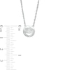 Thumbnail Image 1 of Diamond Accent Smiley Face with Heart-Eyes Necklace in Sterling Silver