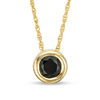 Thumbnail Image 1 of 0.45 CT. Black Diamond Solitaire Bezel-Set Pendant in 10K Gold