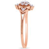Thumbnail Image 3 of 0.17 CT. T.W. Composite Diamond Heart-Sides Vintage-Style Promise Ring in 10K Rose Gold