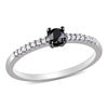 Thumbnail Image 0 of 0.24 CT. T.W. Enhanced Black and White Diamond Promise Ring in 10K White Gold