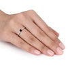 Thumbnail Image 1 of 0.24 CT. T.W. Enhanced Black and White Diamond Promise Ring in 10K White Gold