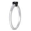 Thumbnail Image 2 of 0.24 CT. T.W. Enhanced Black and White Diamond Promise Ring in 10K White Gold