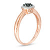 Thumbnail Image 1 of 0.18 CT. T.W. Quad Enhanced Black and White Diamond Frame Promise Ring in 10K Rose Gold