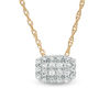 Thumbnail Image 0 of 0.10 CT. T.W. Composite Diamond Cushion Pendant in 10K Gold