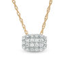 Thumbnail Image 1 of 0.10 CT. T.W. Composite Diamond Cushion Pendant in 10K Gold