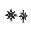 Thumbnail Image 1 of 0.15 CT. T.W. Black Diamond Star Stud Earrings in Sterling Silver