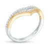 Thumbnail Image 2 of 0.25 CT. T.W. Diamond Double Chevron Band in 10K Two-Tone Gold