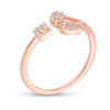 Thumbnail Image 2 of 0.12 CT. T.W. Diamond Geometric Shapes Open Ring in 10K Rose Gold