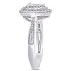 Thumbnail Image 3 of 0.36 CT. T.W. Diamond Double Heart Frame Engagement Ring in Sterling Silver