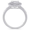 Thumbnail Image 4 of 0.36 CT. T.W. Diamond Double Heart Frame Engagement Ring in Sterling Silver
