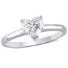 Thumbnail Image 1 of 1.00 CT. Heart-Shaped Diamond Solitaire Engagement Ring in 14K White Gold (H/I1)