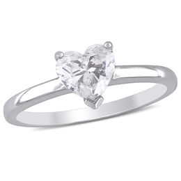 1.00 CT. Heart-Shaped Diamond Solitaire Engagement Ring in 14K White Gold (H/I1)
