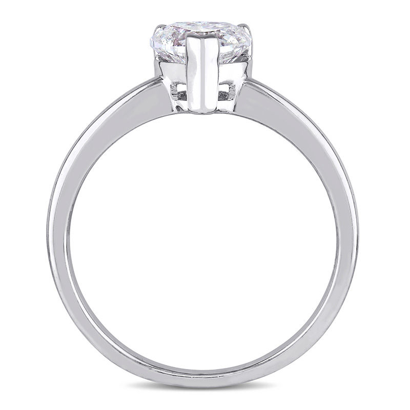 Main Image 4 of 1.00 CT. Heart-Shaped Diamond Solitaire Engagement Ring in 14K White Gold (H/I1)