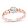 Thumbnail Image 1 of 0.086 CT. T.W. Composite Diamond Link Shank Promise Ring in 10K Rose Gold