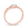 Thumbnail Image 3 of 0.086 CT. T.W. Composite Diamond Link Shank Promise Ring in 10K Rose Gold