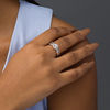 Thumbnail Image 2 of 0.10 CT. T.W. Composite Diamond Frame Crossover Ring in Sterling Silver