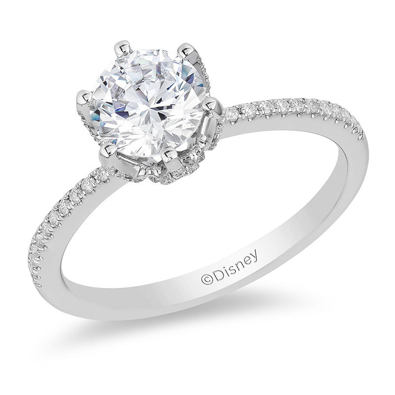 Enchanted Disney Elsa 1.25 CT. T.W. Diamond Snowflake Engagement Ring in 14K White Gold