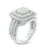 1.95 CT. T.W. Diamond Double Cushion Frame Bridal Set in 10K White Gold