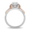 Enchanted Disney Snow White 1.00 CT. T.W. Oval Diamond Frame Bow Engagement Ring in 14K Two-Tone Gold