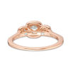 Thumbnail Image 2 of 0.50 CT. T.W. Diamond Past Present Future® Cushion Frame Engagement Ring in 10K Rose Gold