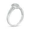 Thumbnail Image 3 of 0.18 CT. T.W. Diamond Teardrop Frame Promise Ring in Sterling Silver