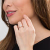 Thumbnail Image 1 of 0.18 CT. T.W. Quad Diamond Octagon Frame Promise Ring in 10K Rose Gold
