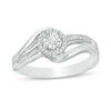 Thumbnail Image 0 of 0.085 CT. T.W. Composite Diamond Bypass Promise Ring in Sterling Silver