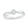 Thumbnail Image 0 of 0.085 CT. T.W. Diamond Vintage-Style Split Shank Promise Ring in 10K White Gold