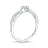 Thumbnail Image 2 of 0.085 CT. T.W. Diamond Vintage-Style Split Shank Promise Ring in 10K White Gold