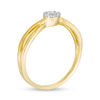 Thumbnail Image 2 of 0.085 CT. T.W. Diamond Vintage-Style Split Shank Promise Ring in 10K Gold