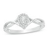 Thumbnail Image 1 of 0.085 CT. T.W. Composite Diamond Teardrop Promise Ring in Sterling Silver