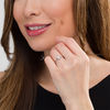 Thumbnail Image 2 of 0.085 CT. T.W. Composite Diamond Teardrop Promise Ring in Sterling Silver
