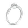 Thumbnail Image 3 of 0.085 CT. T.W. Composite Diamond Teardrop Promise Ring in Sterling Silver