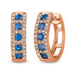 Thumbnail Image 0 of Le Vian® Blueberry Sapphire™ and Crème Brûlée Diamonds™ 0.50 CT. T.W. Diamond Hoop Earrings in 14K Strawberry Gold™