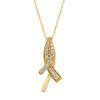Thumbnail Image 0 of Le Vian® Crème Brûlée Diamonds™ 0.42 CT. T.W. Diamond Crossover Ribbon Pendant in 14K Honey Gold™